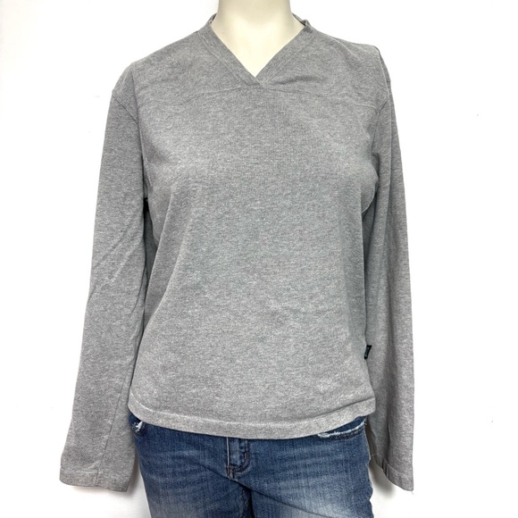 J. Crew Tops - J. Crew sport grey v-neck long sleeve